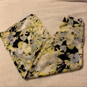 Bar III Yellow Floral Wide Leg Boho Palazzo Pants